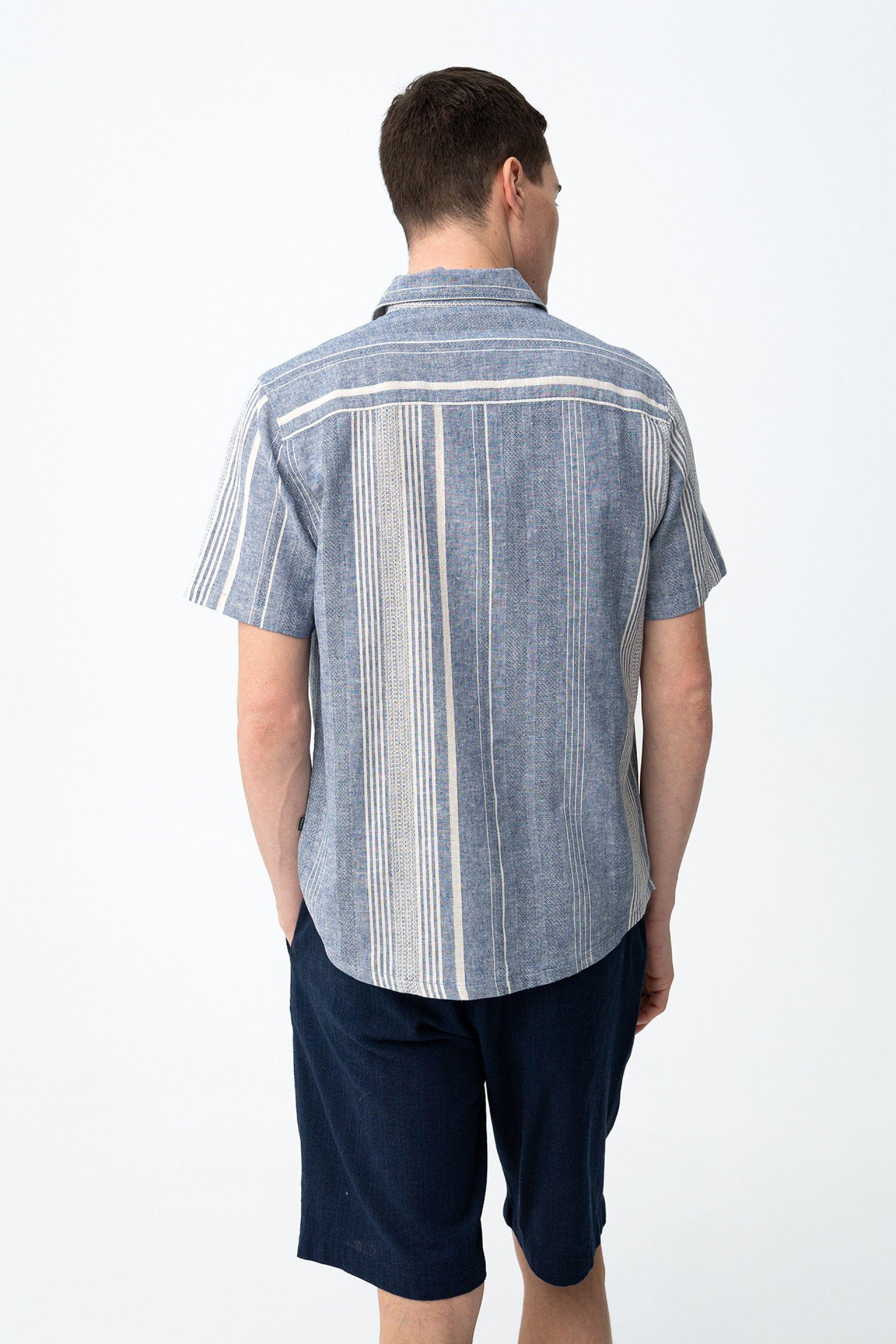 Camicia mezza manica misto lino cotone Tiffosi