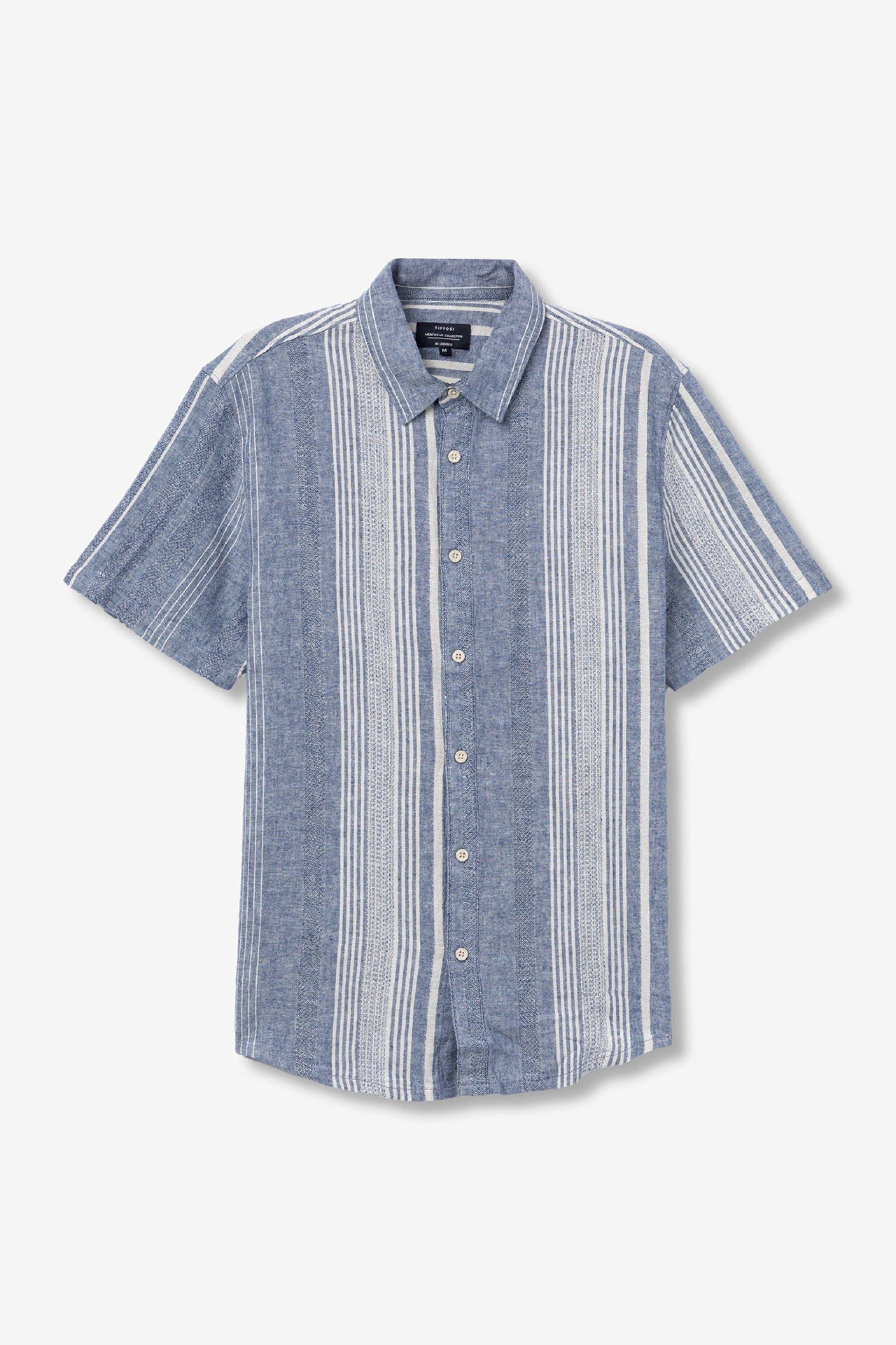 Camicia mezza manica misto lino cotone Tiffosi