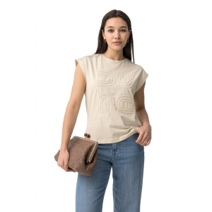T-shirt cotone beige  donna