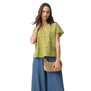 Camicetta di cotone ricamato  donna