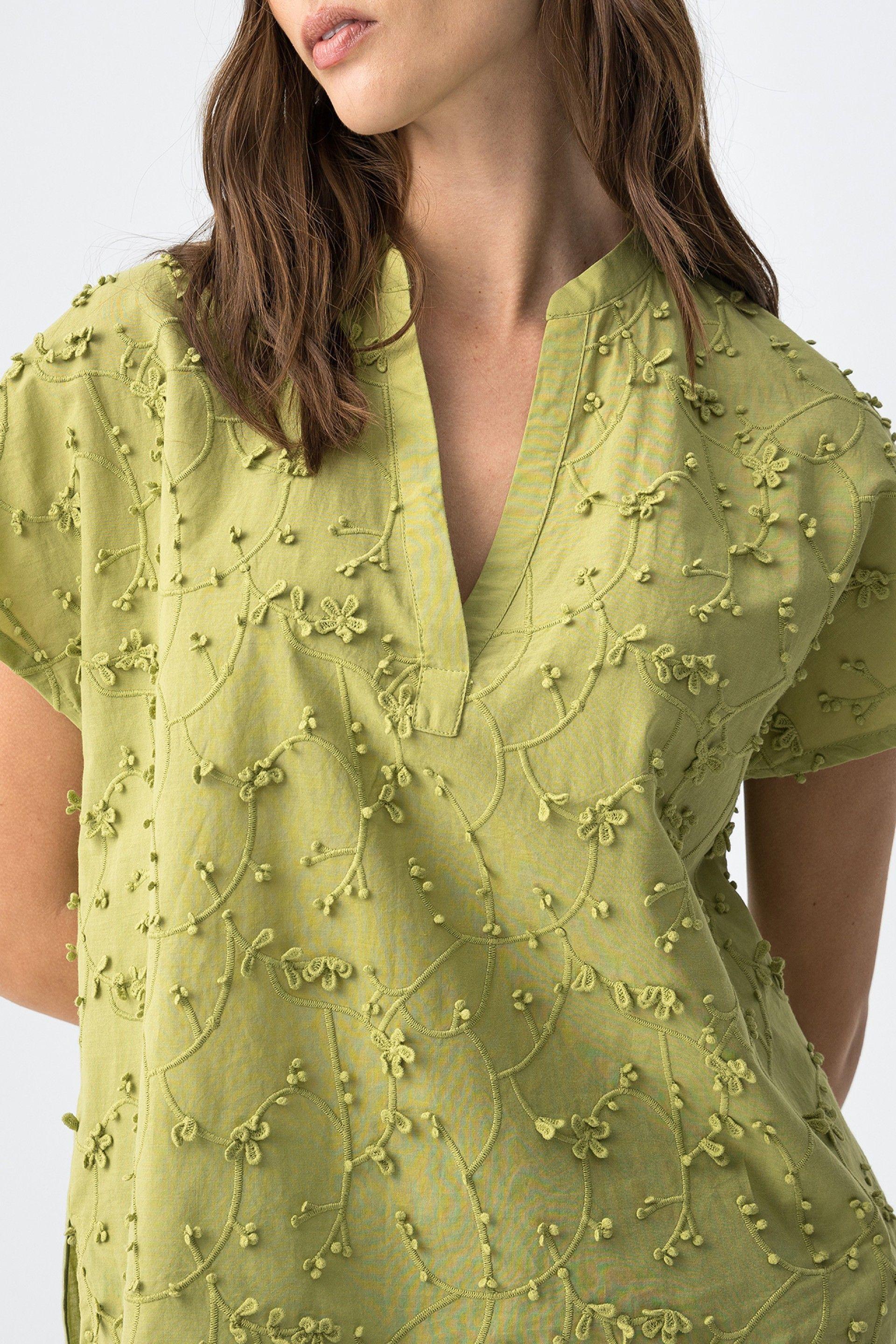 Camicetta di cotone ricamato Tiffosi donna