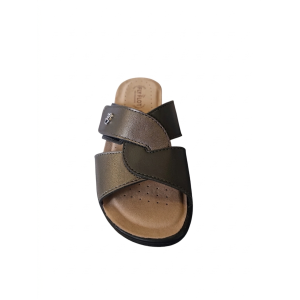 Ciabatte fascia incrociata  marrone