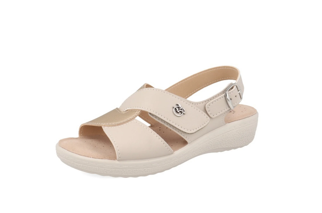 Sandali beige Fly Flot donna