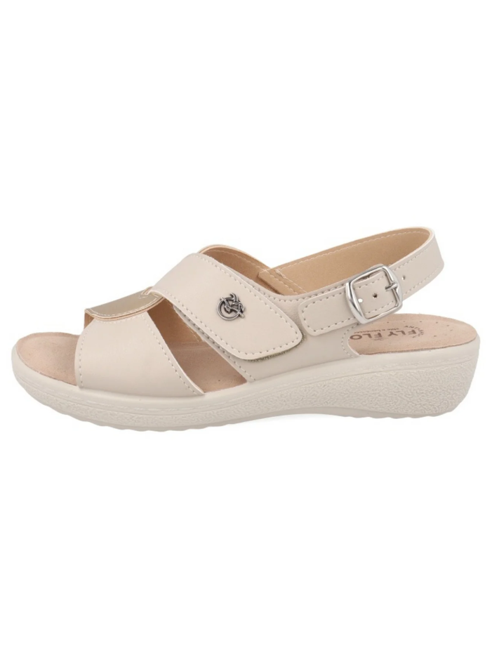Sandali beige Fly Flot donna