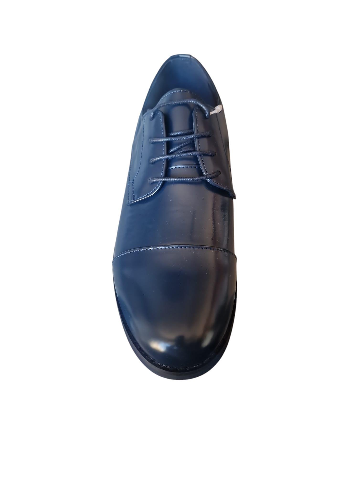 Scarpe stringate eleganti blu navy Gianmarco Venturi