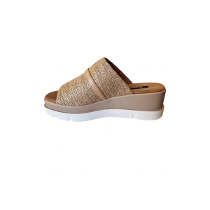 Ciabatte beige con zeppa