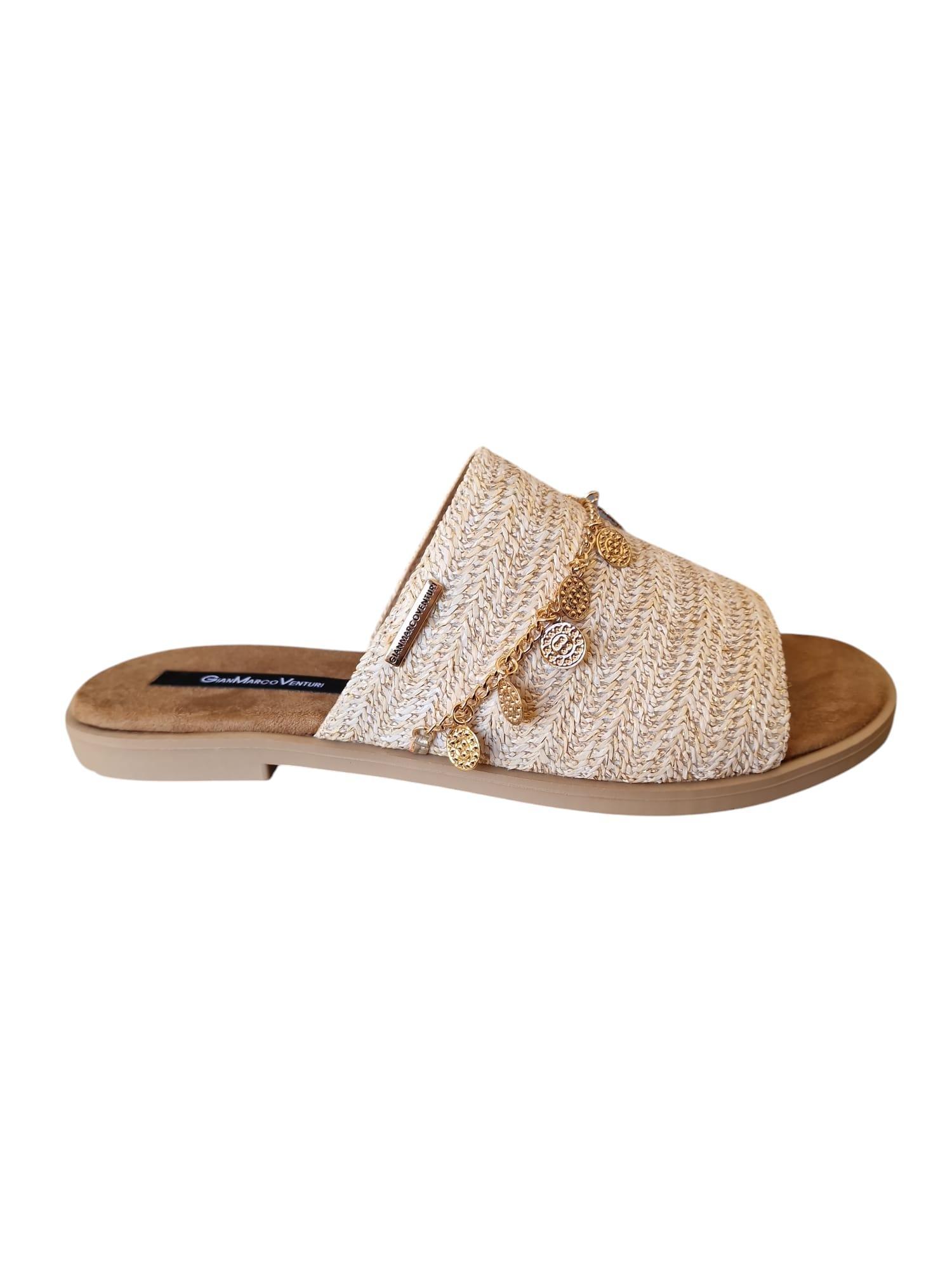 Ciabatte fascia beige Gianmarco Venturi donna