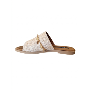 Ciabatte fascia beige  donna