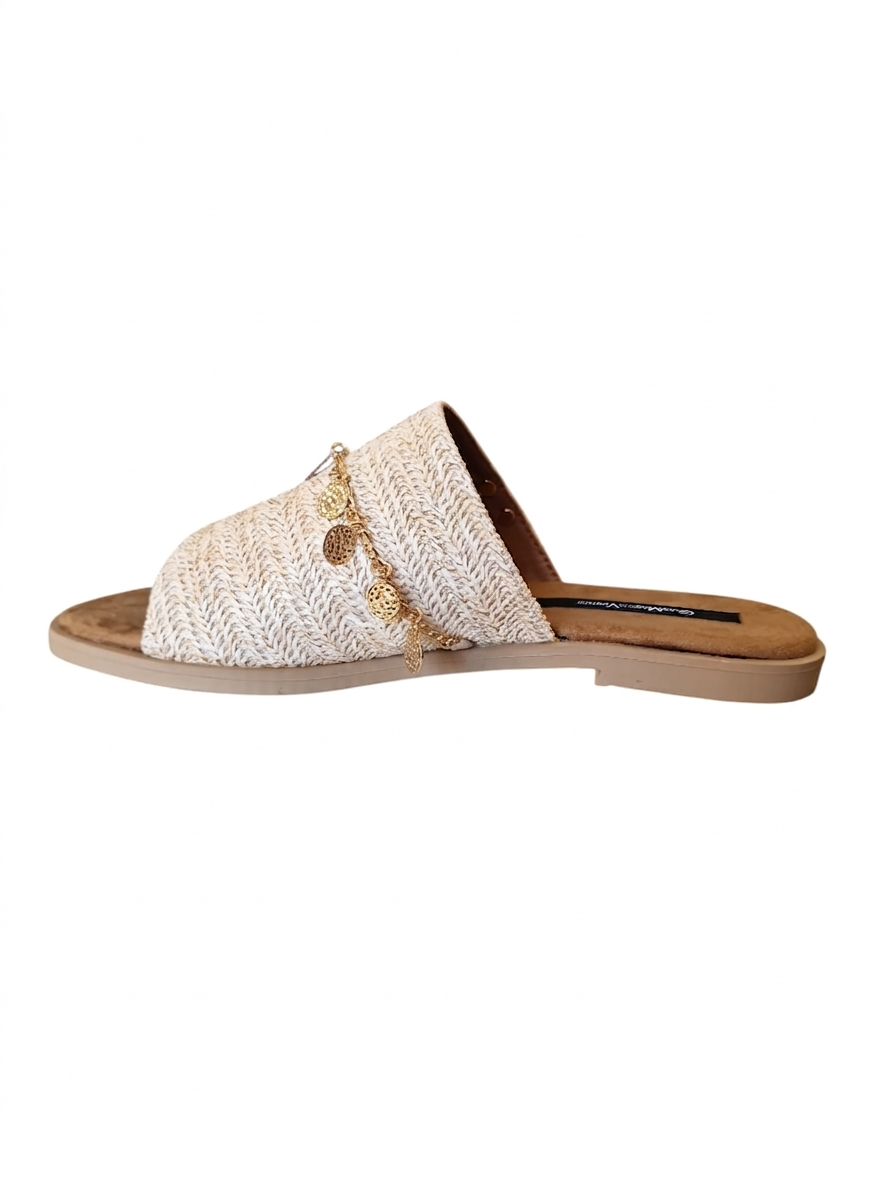 Ciabatte fascia beige Gianmarco Venturi donna