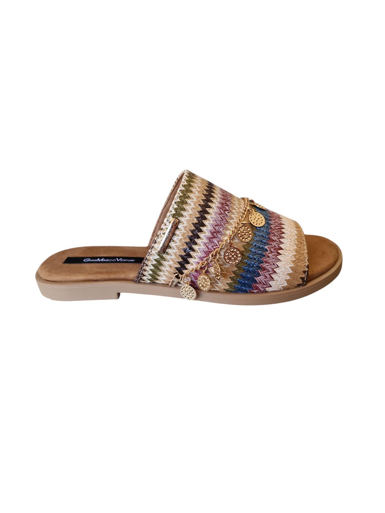 Ciabatte fascia multicolor Gianmarco Venturi donna
