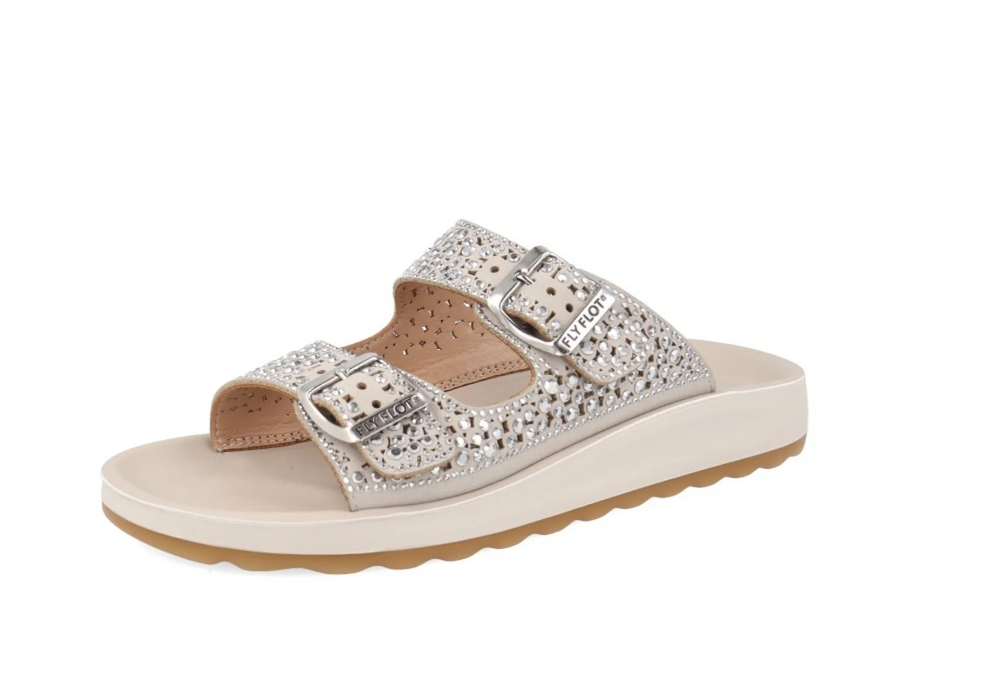 Ciabatte con fascia in strass Fly Flot donna