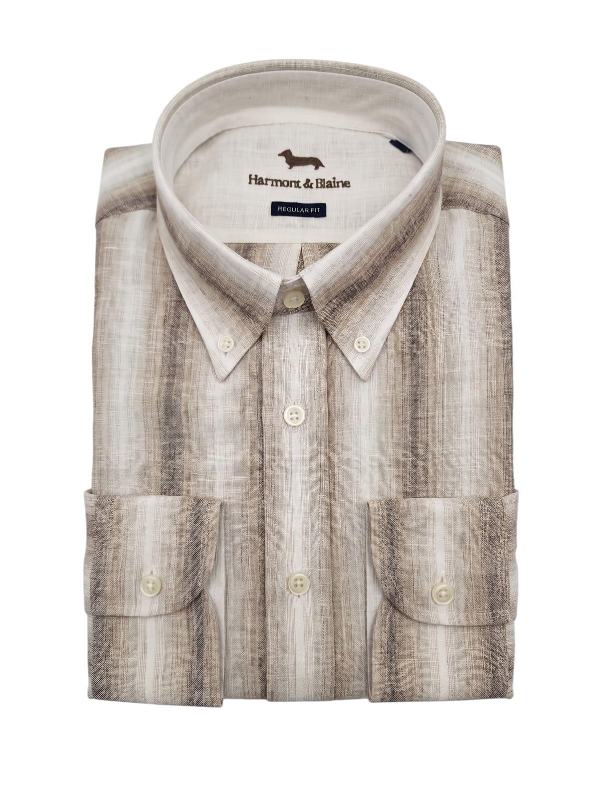 Camicia puro lino Harmont & Blaine 4XL uomo