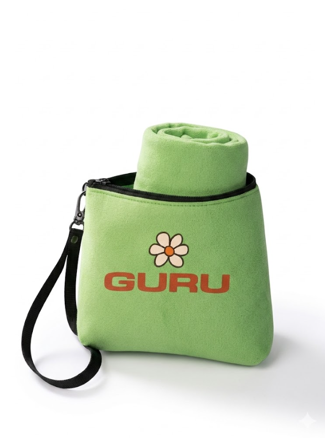 Telo mare in microfibra con pochette Guru