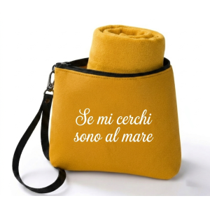 Telo mare in microfibra con pochette