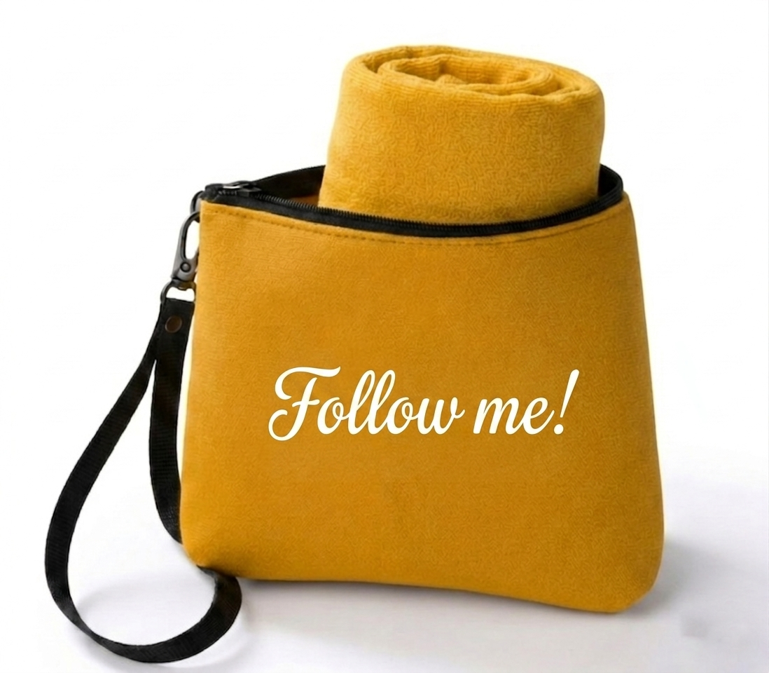 Telo mare in microfibra con pochette Guru
