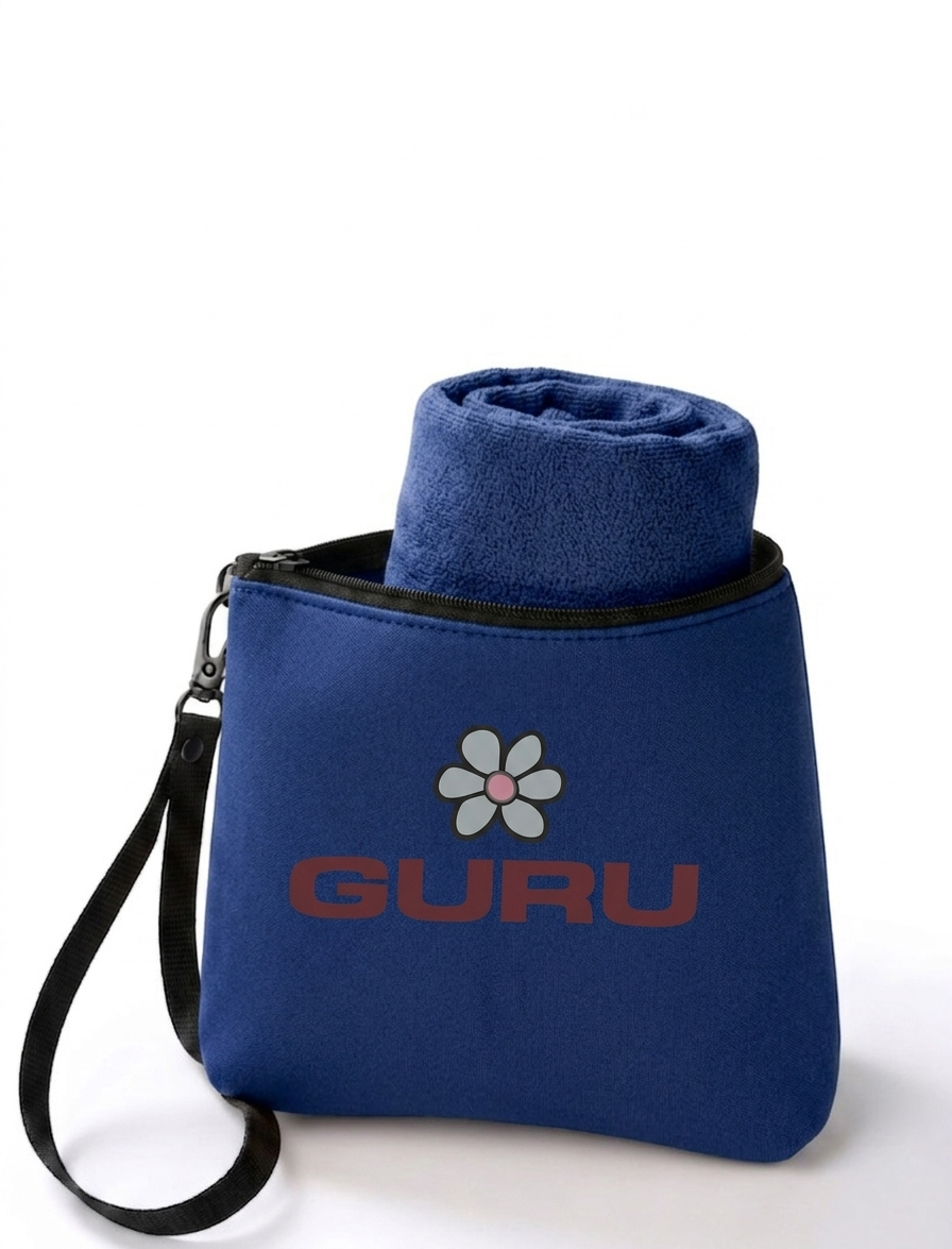 Telo mare in microfibra con pochette Guru