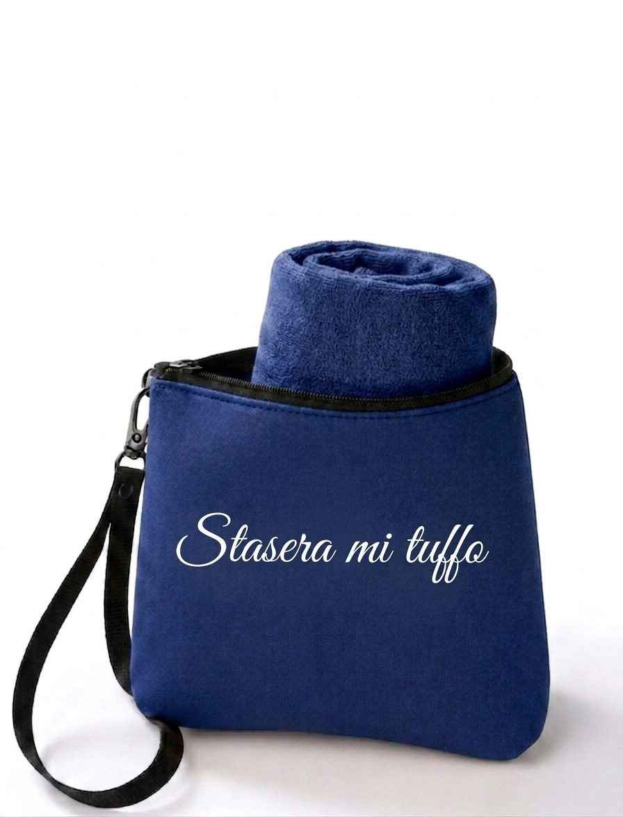 Telo mare in microfibra con pochette Guru