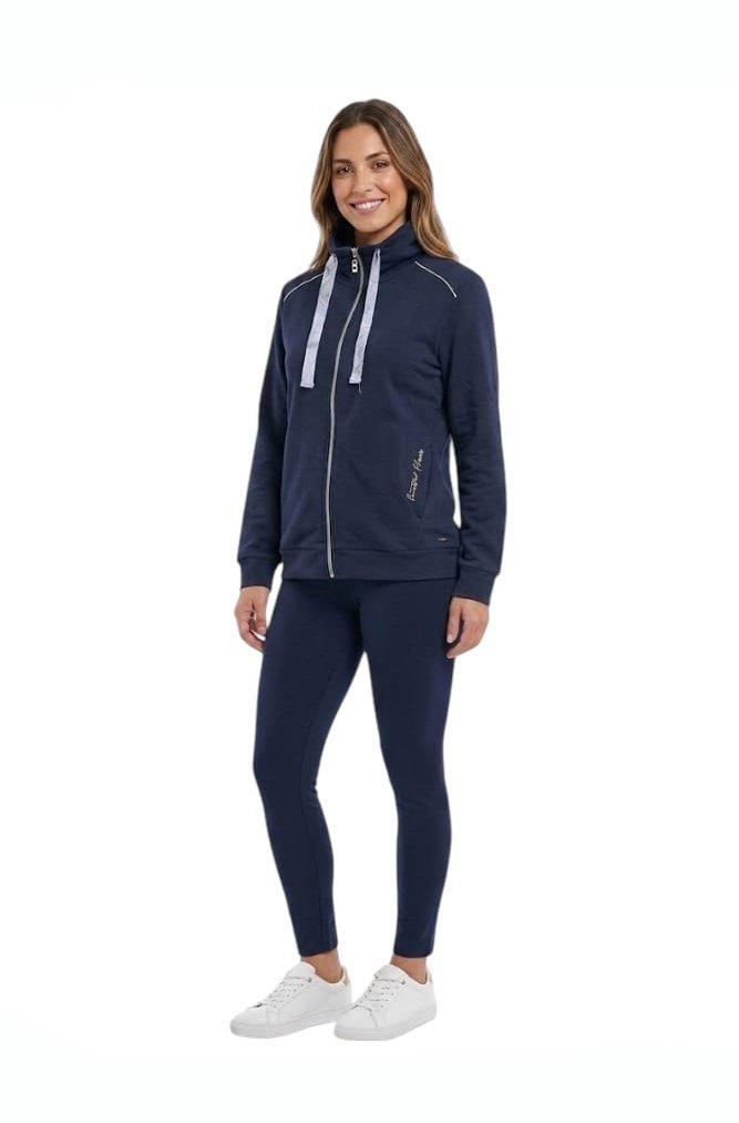 Felpa cotone garzato con zip Campagnolo