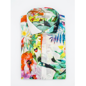 Camicia  slim fit fantasia floreale