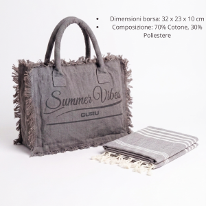 Telo mare con borsa fouta