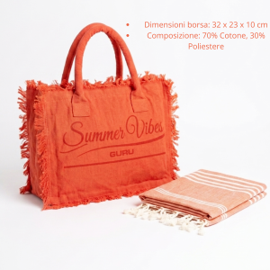 Telo mare con borsa fouta