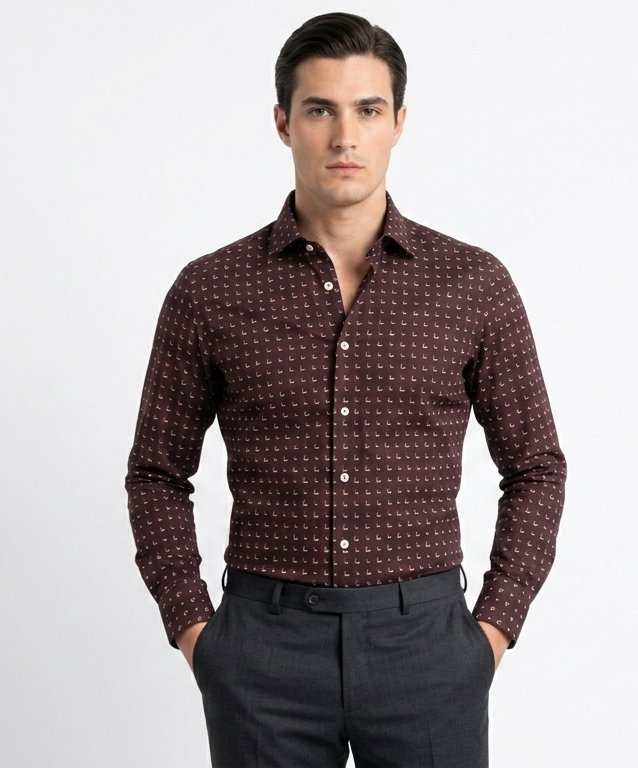 Camicia Ingram Slim Fit fantasia
