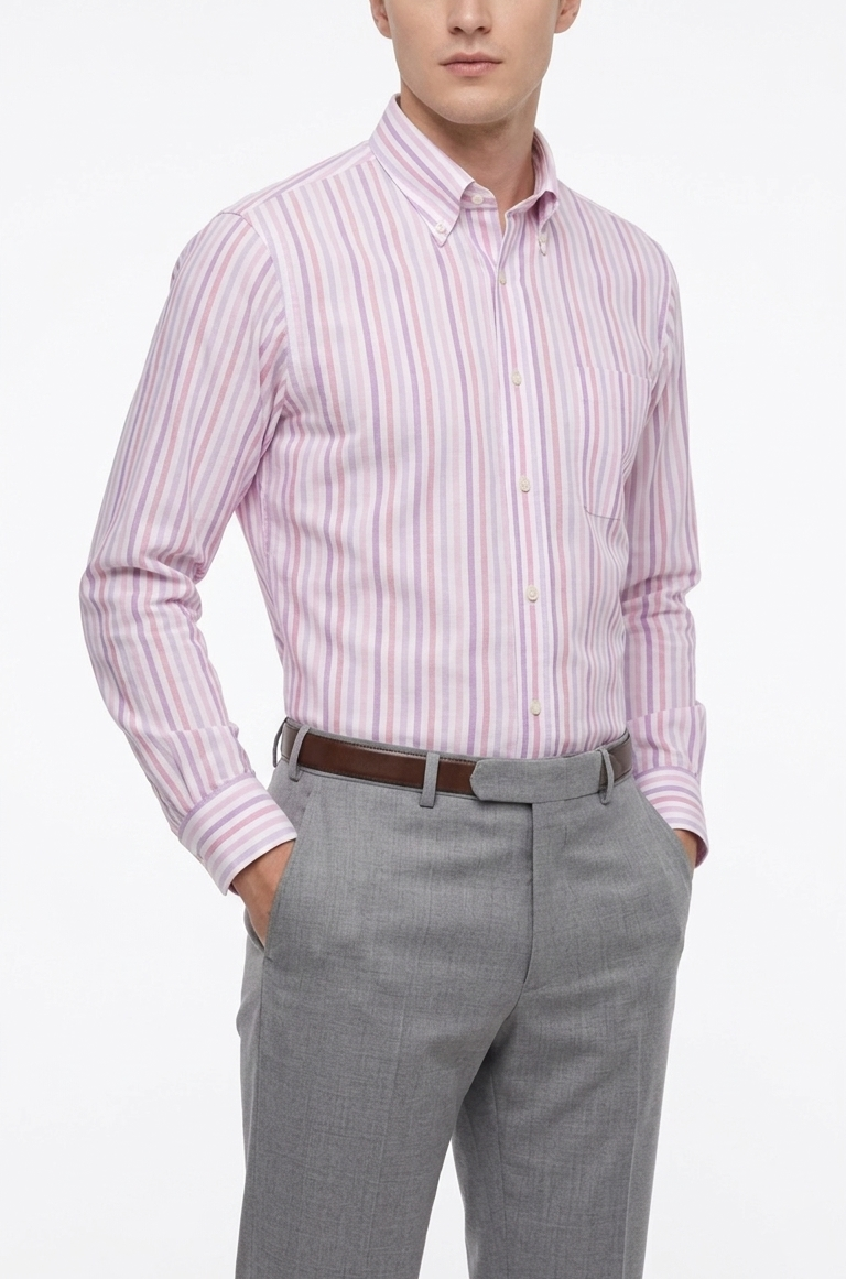 Camicia Ingram righe rosa