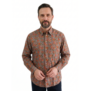 Camicia vintage uomo floreale coveri multicolor
