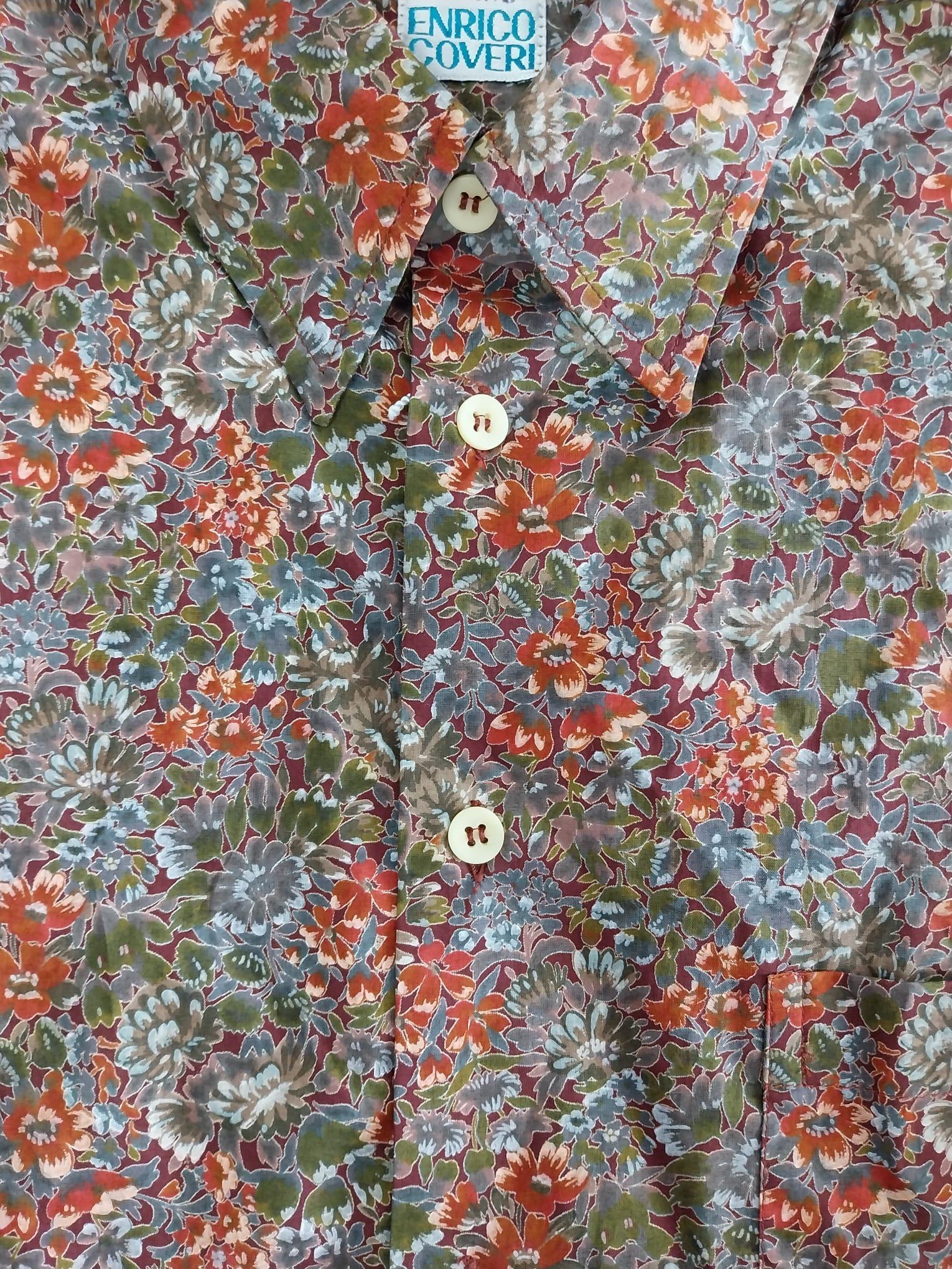 Camicia Vintage uomo floreale Coveri Multicolor