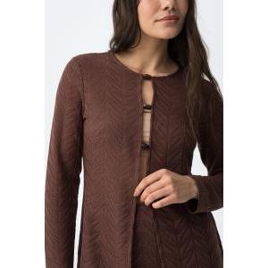 Cardigan lungo traforato