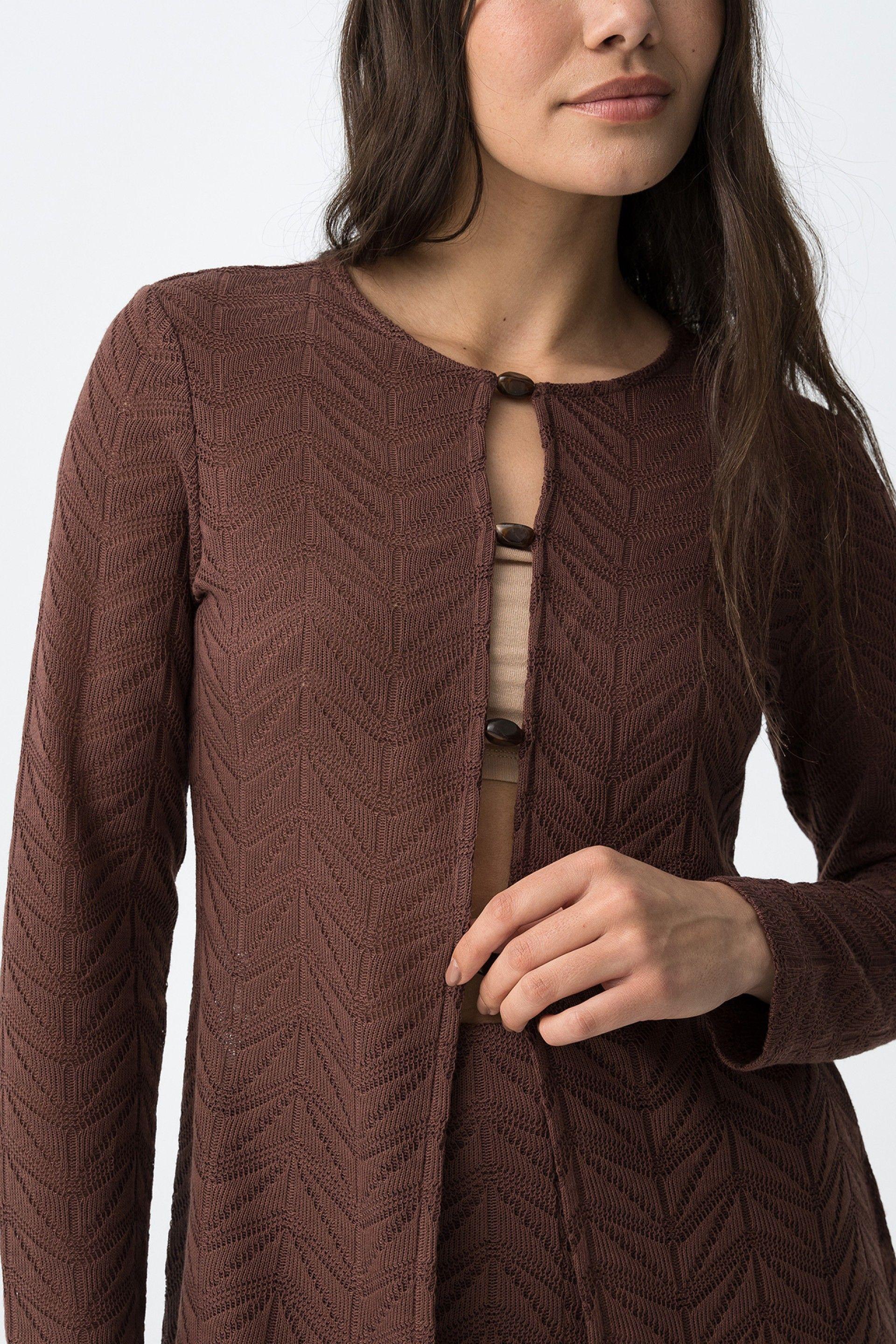 Cardigan lungo traforato Tiffosi
