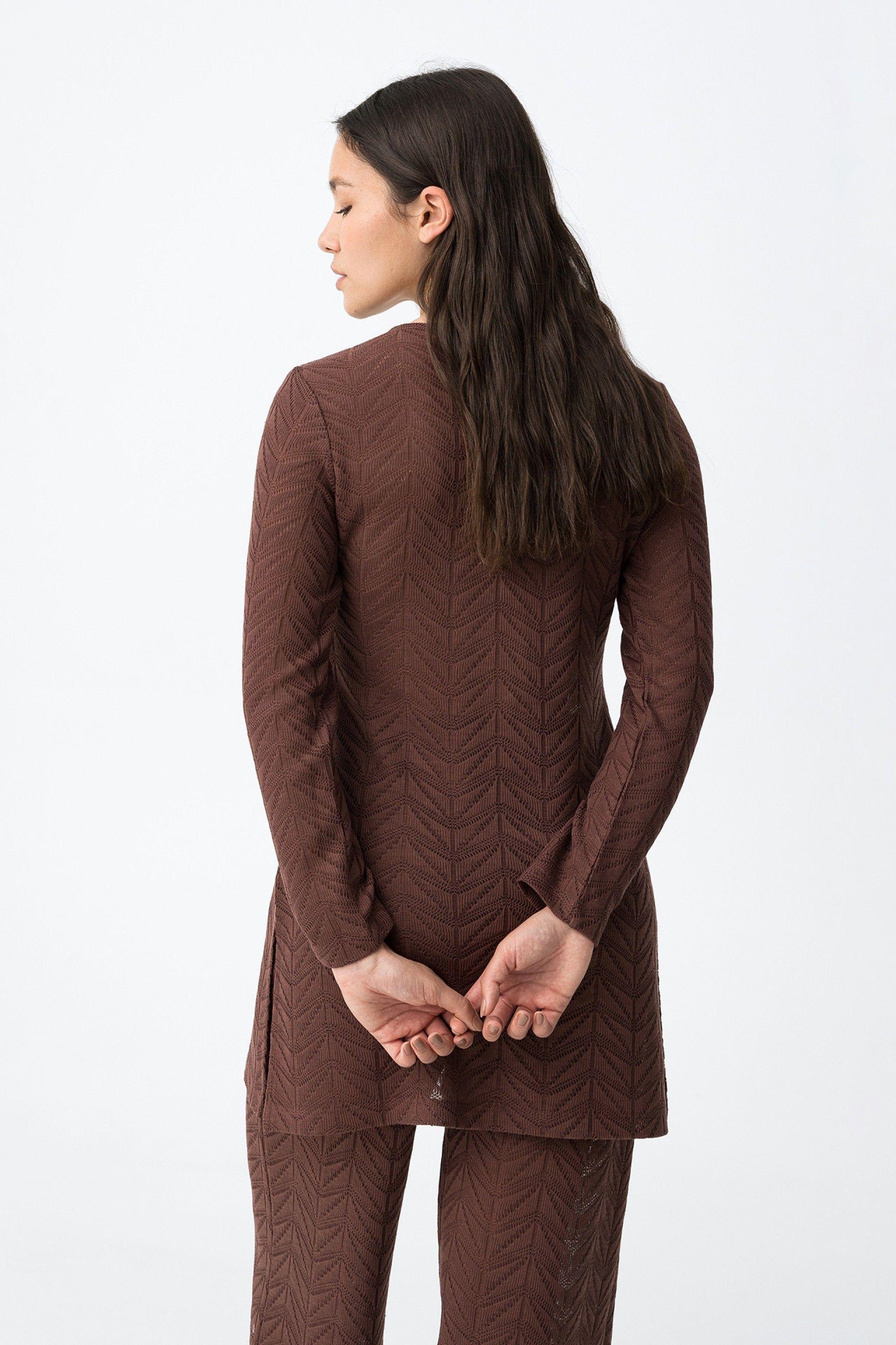 Cardigan lungo traforato Tiffosi