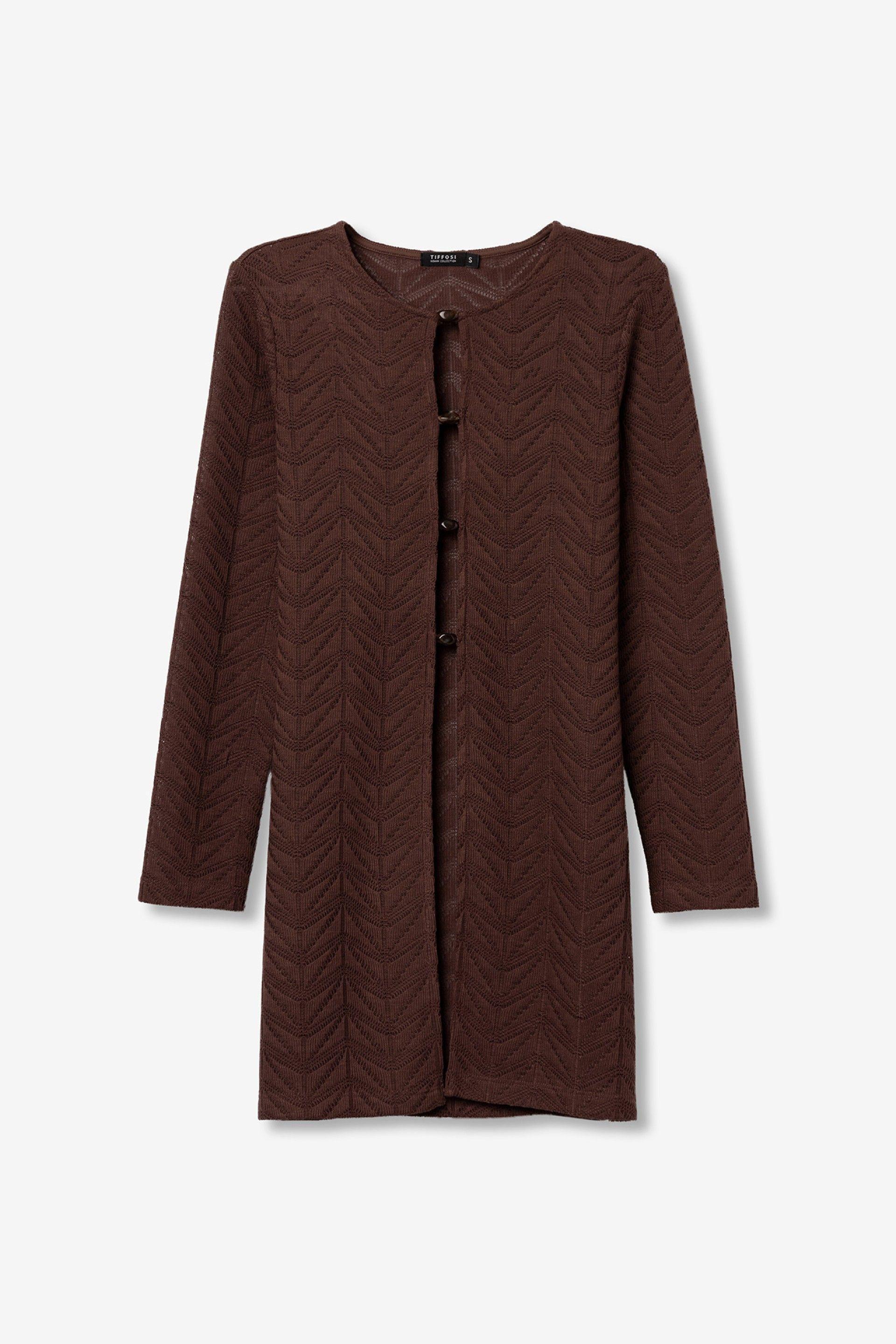 Cardigan lungo traforato Tiffosi