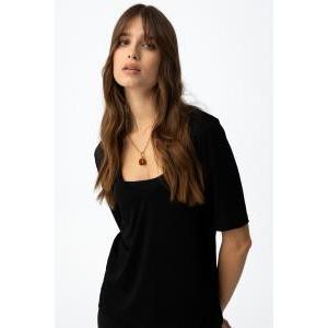 T-shirt scollo v nera