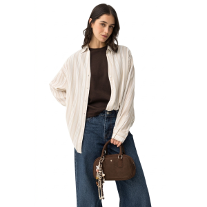 Camicia viscosa manica lunga donna
