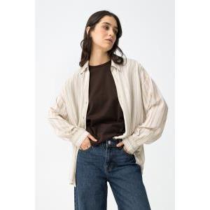 Camicia viscosa manica lunga donna