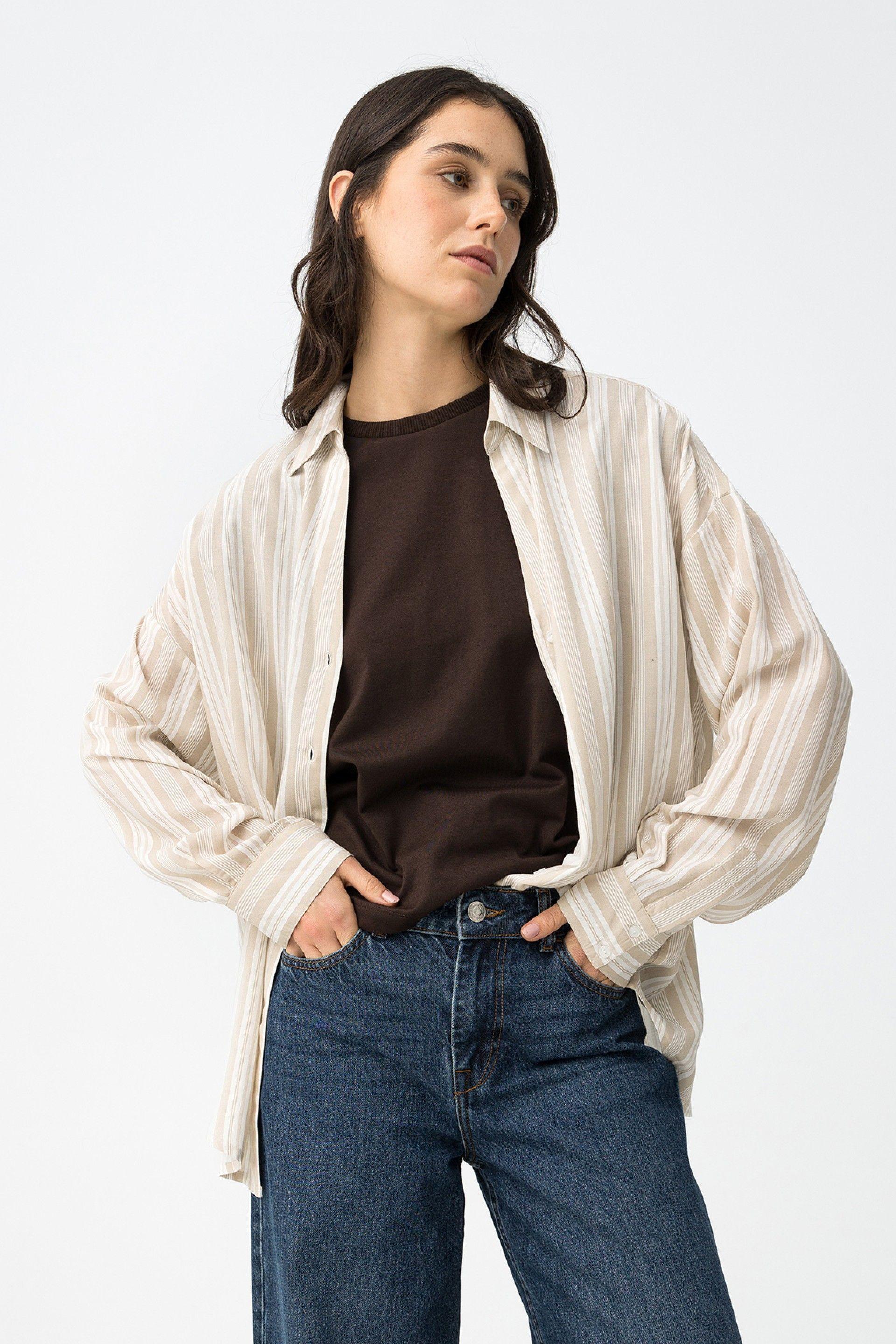 Camicia viscosa manica lunga donna Tiffosi
