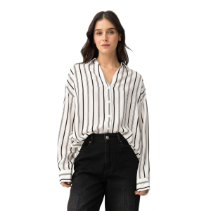 Camicia viscosa manica lunga donna