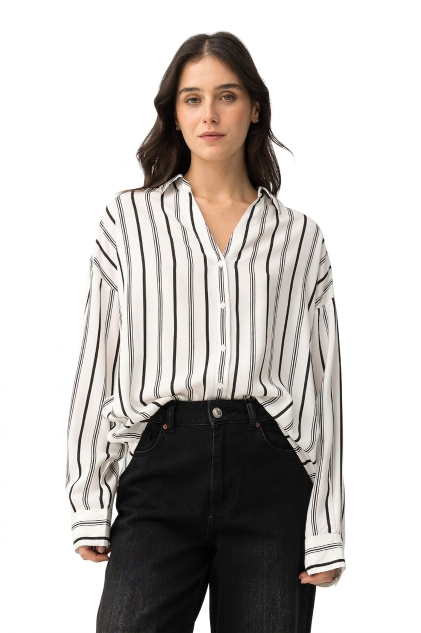 Camicia viscosa manica lunga donna Tiffosi