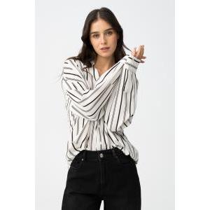 Camicia viscosa manica lunga donna