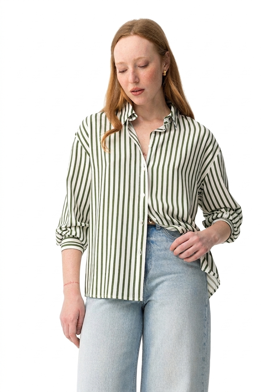 Camicia oversize donna misto lino Tiffosi
