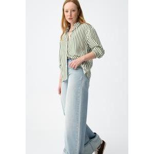 Camicia oversize donna misto lino