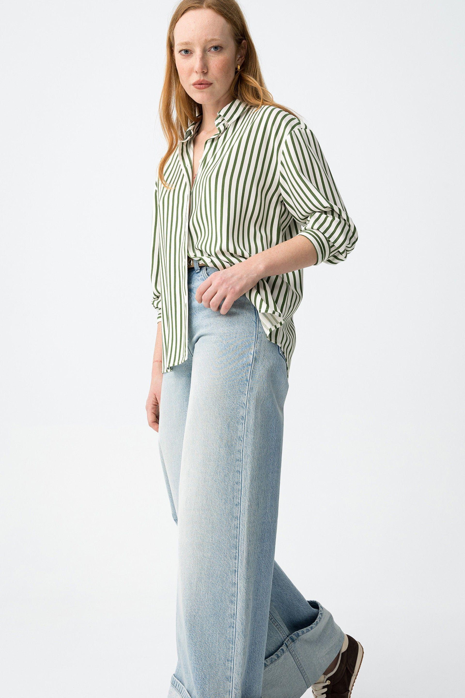 Camicia oversize donna misto lino Tiffosi