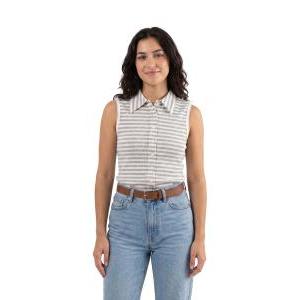 Polo smanicata donna  righe grigio