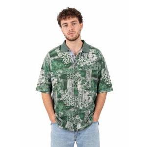 Polo vintage  uomo oversize verde