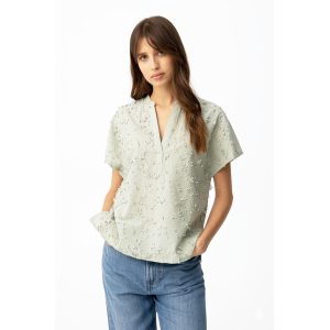 Camicetta di cotone ricamato  donna