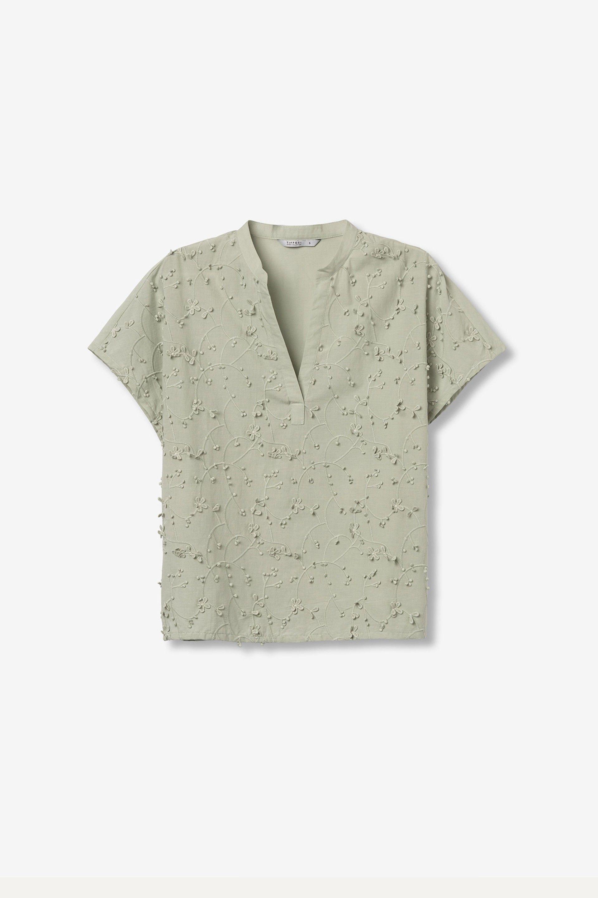 Camicetta di cotone ricamato Tiffosi donna