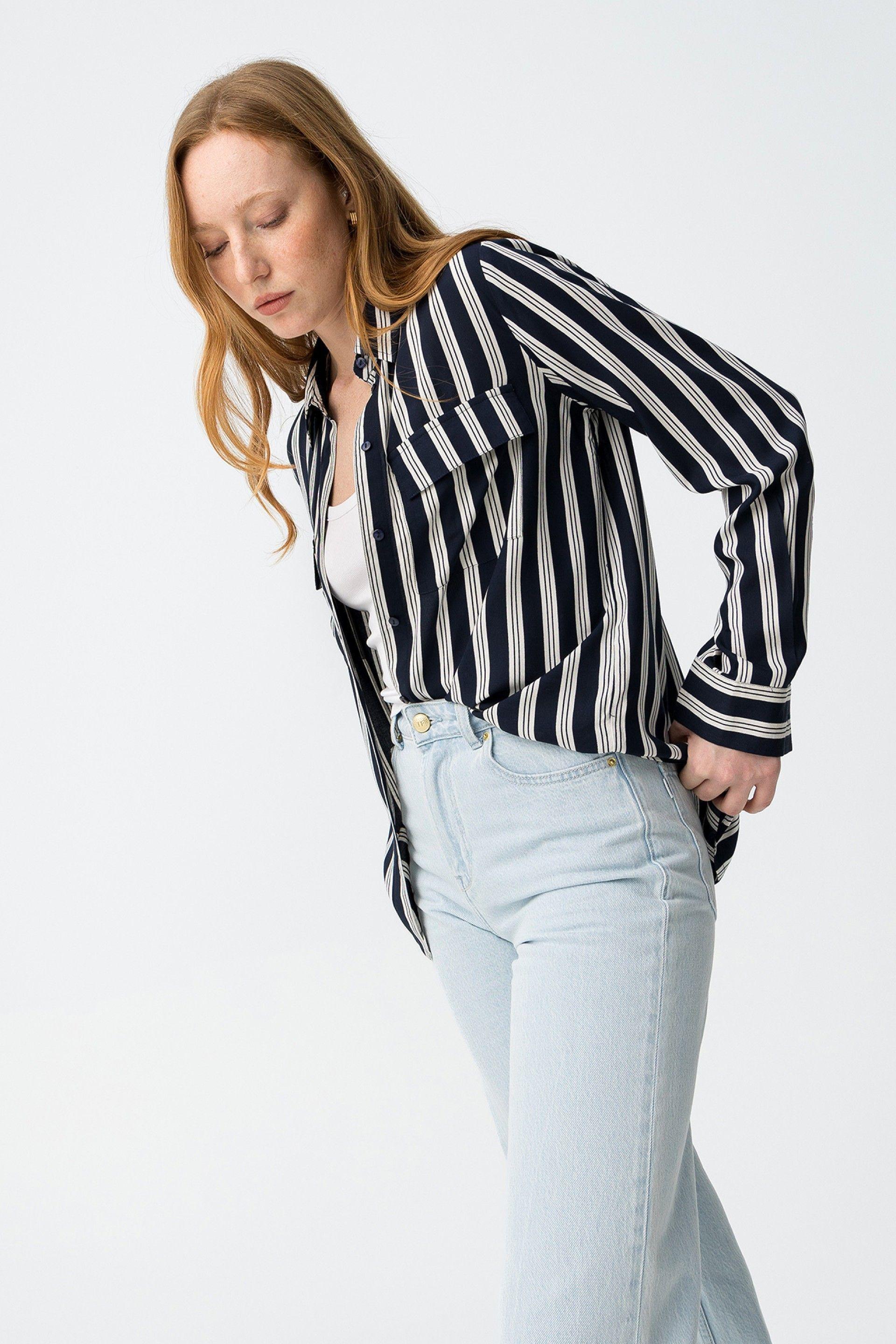 Camicia manica lunga in viscosa Tiffosi