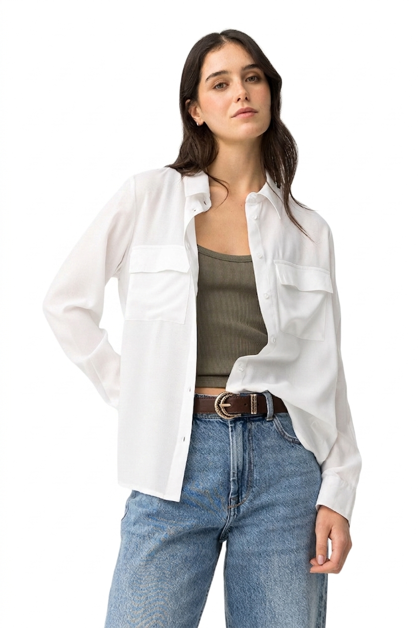 Camicia manica lunga bianca Tiffosi