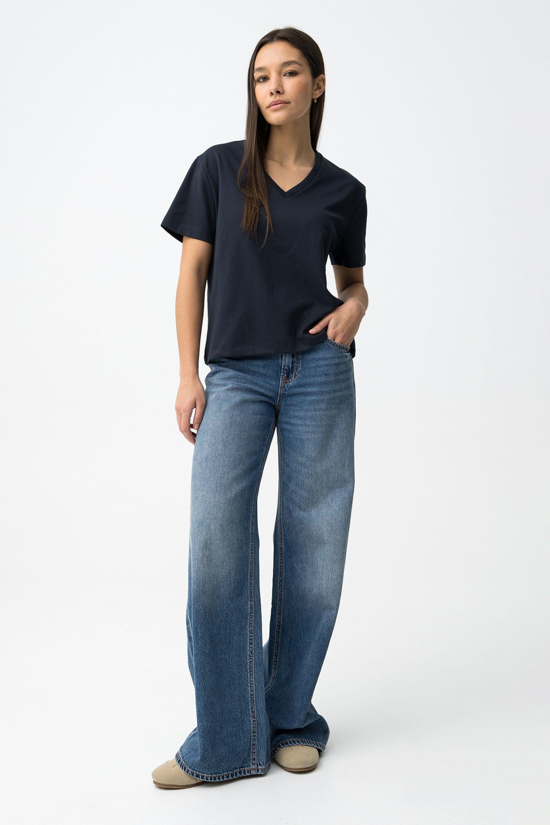T-shirt scollo V donna Tiffosi